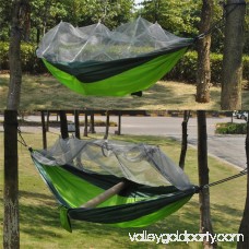 Army Green 2 Person Hanging Hammock Bed With Mosquito Net Parachute Cloth Hammock
